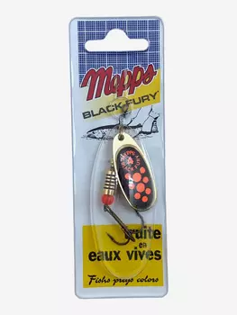 Блесна вращающаяся MEPPS "Black Fury ORANGE OR" №4 (8г) блистер, Золотой