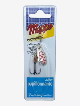 Блесна вращающаяся MEPPS "Comet PTS Rouges AG" №2 (4.5 г) блистер, Серебряный
