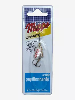 Блесна вращающаяся MEPPS "Comet PTS Rouges AG" №1 (3.5 г) блистер, Серебряный