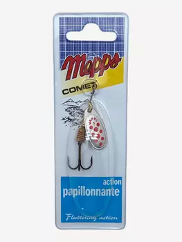 Блесна вращающаяся MEPPS "Comet PTS Rouges AG" №2 (4,5г) блистер, Серебряный