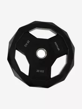 Блин чугунный обрезиненный KETTLER, 51 мм, 20 кг, Черный