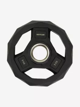 Блин чугунный обрезиненный KETTLER, 51 мм, 5 кг, Черный