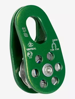 Блок - ролик дюралевый с подшипником VERTICAL, Зеленый