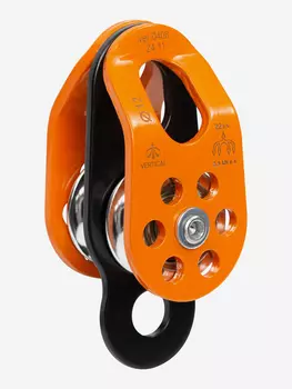 Блок-ролик двойной алюминиевый с подшипником ver 0408, Оранжевый