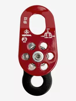 Блок - ролик двойной (дюралевый) с подшипником VERTICAL, Красный