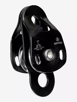 Блок - ролик двойной силовой 46 кН VERTICAL, Черный