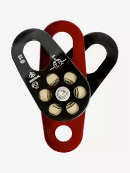 Блок - ролик двойной стальной с подшипником VERTICAL, Красный