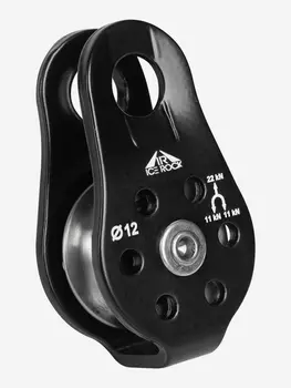 Блок-ролик с подшипником, ролик нерж IR 0403-2, Черный