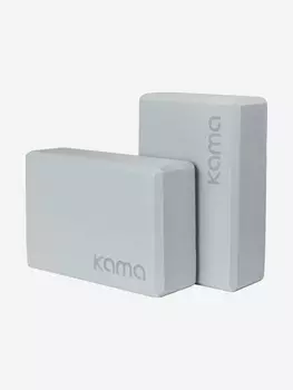 Блоки для йоги и фитнеса Kama, 2 шт., Серый