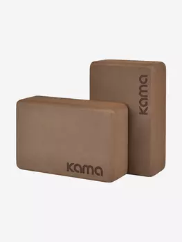 Блоки для йоги и фитнеса Kama, 2 шт., Коричневый