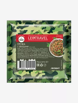 Блюдо быстрого приготовления Леовит LeoTravel Гречка с овощами. 7 пакетов по 60 г, Зеленый