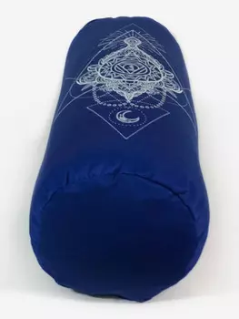 Болстер для йоги из гречихи Чакра Аджна синяя BODHI, Синий