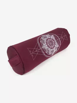 Болстер для йоги из гречихи Чакра Муладхара красная BODHI, Красный