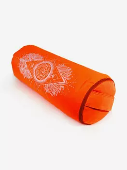 Болстер для йоги из гречихи Чакра Свадхистана оранжевая BODHI, Оранжевый