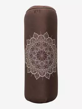 Болстер для йоги из гречихи Мандала размер 60 х 23 см, коричневый, вес 5 кг, Коричневый