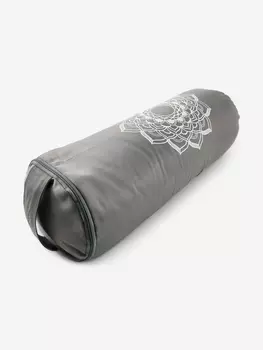 Болстер для йоги из гречихи Мандала, серый, размер 60 х 23 см вес 5 кг, Серый