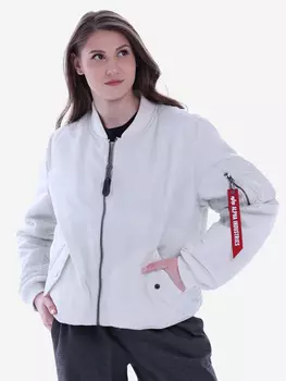 Бомбер утепленный женский MA-1 W Alpha Industries, Белый