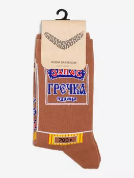 Booomerangs носки с рисунками, "Дизайн упаковки", Гречка, Коричневый