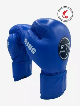 Боксерские перчатки Kiboshu RING одобрены ФКР, Синий