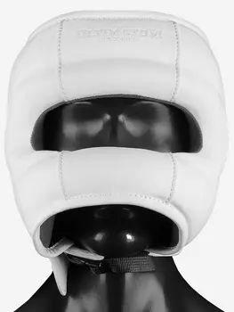 Боксёрский шлем с бампером ULTIMATUM BOXING GEN5FB HTN WHITE с алькантарой, Белый