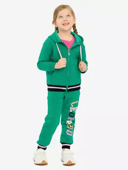 Брюки-джоггеры из флиса зеленые Button Blue, Зеленый