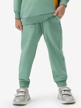 Брюки-джоггеры с большими карманами зеленые Button Blue, Зеленый