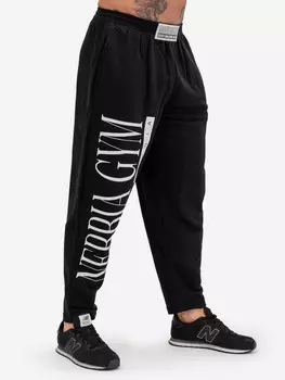Брюки спортивные мужские NEBBIA Beast Mode On iconic sweatpants 186, Черный