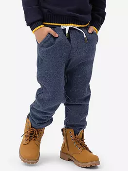 Брюки трикотажные свободные синие Button Blue, Синий