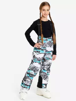 Брюки утепленные для девочек Glissade, Серый, размер 158