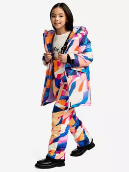Брюки утепленные с принтом для девочки Button Blue, Мультицвет
