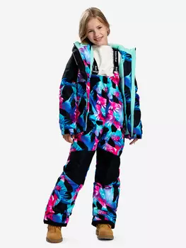 Брюки утепленные с принтом для девочки Button Blue, Мультицвет