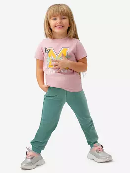 Брюки велюровые для девочки Button Blue, Зеленый