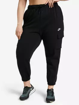 Брюки женские Nike Sportswear Essentials, Plus Size, Черный, размер 56-58