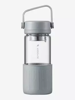 Бутылка с ситечком для заваривания чая 350 мл BUYDEEM серый, Серый