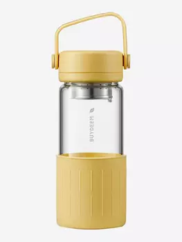 Бутылка с ситечком для заваривания чая 350 мл BUYDEEM крем-брюле, Желтый