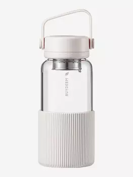 Бутылка с ситечком для заваривания чая 600 мл BUYDEEM дымчато-серый, Серый