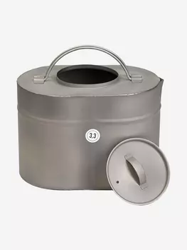 Чайник 3,3 л титан Роза ветров, Серебряный