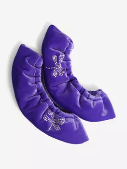 Чехлы-сушки на коньки бархатные IceDress, Фиолетовый