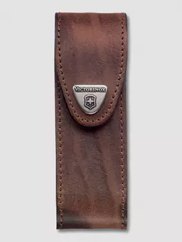 Чехол на ремень VICTORINOX для ножей 111 мм толщиной 4-6 уровней, кожаный, коричневый, Коричневый