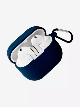 Чехол силиконовый VLP Charm Case для Samsung Galaxy Buds3/3Pro, темно-синий 4023, Синий