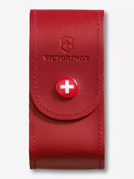 Чехол Victorinox для ножей 91 мм, 5-8 уровней, кожаный, Красный