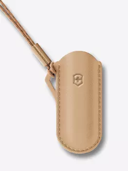 Чехол VICTORINOX "Wet Sand" для ножей Classic Colors 58 мм, кожаный, песочный, Бежевый