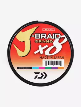 Шнур DAIWA J-Braid Grand x8 150м Multicolor 0,13мм 8,5кг, Мультицвет