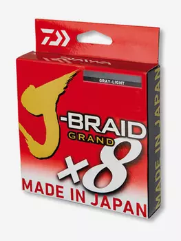 Шнур DAIWA J-Braid x8 135м Gray-Light 0,13мм 8,5кг, Серый