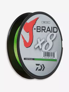 DAIWA Шнур J-Braid x8 150м Chartreuse 0,13мм 8кг, Зеленый