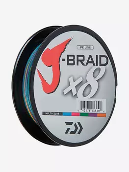 Шнур DAIWA J-Braid x8 150м Multicolor 0,16мм 9кг, Мультицвет