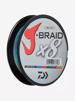 DAIWA Шнур J-Braid x8 150м Multicolor 0,13мм 8кг, Мультицвет