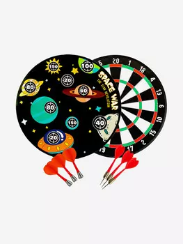 Дартс детский магнитный с дротиками Космос, 38 см., Синий