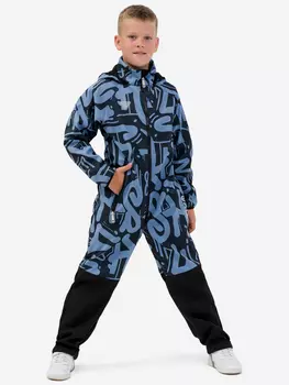 Демисезонный комбинезон для детей Sherysheff В19051ФЧ Принт SH Серо-синий, Синий