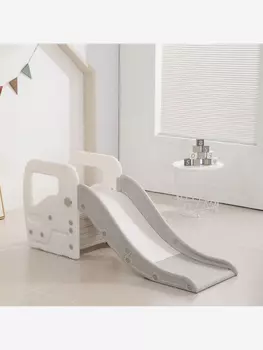 Детская горка + подставка для ног (2 в 1) UNIX Kids, Серый